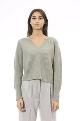 Alpha Studio Green Wool Women Sweater - IT42|M - Sweaters