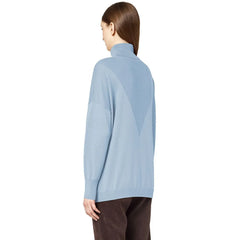 Alpha Studio Light Blue Silk Women Sweater - Sweaters