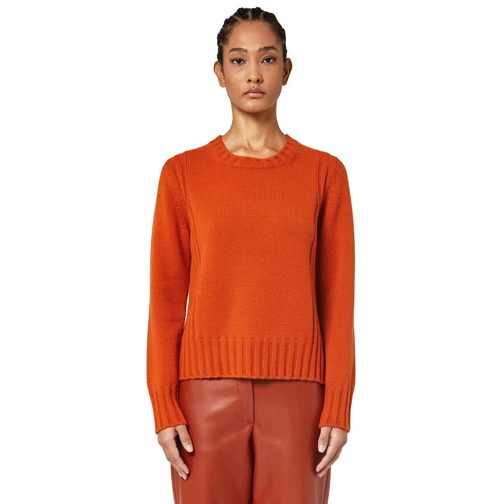 Alpha Studio Orange Cashmere Sweater - Sweaters