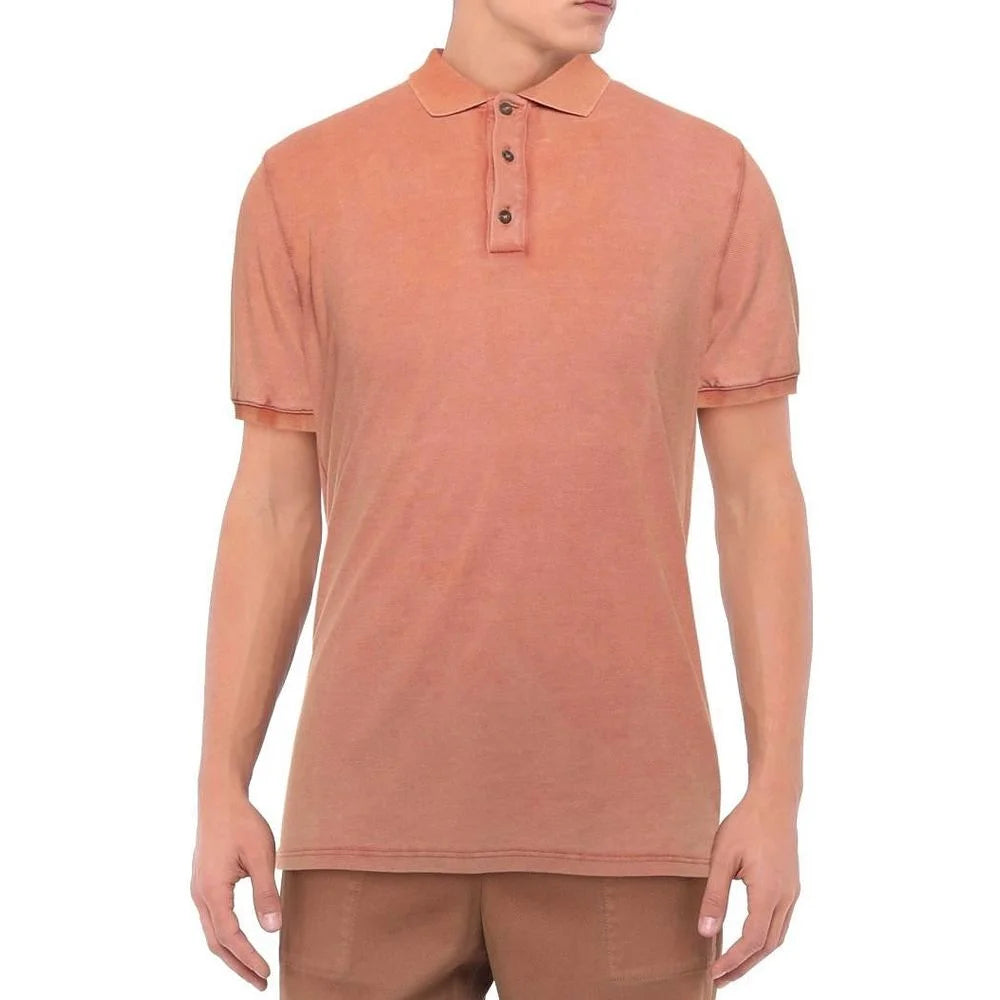 Alpha Studio Pink Cotton Polo Shirt - IT54 | XXL - Polos