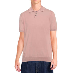 Alpha Studio Pink Cotton Polo Shirt - Polos