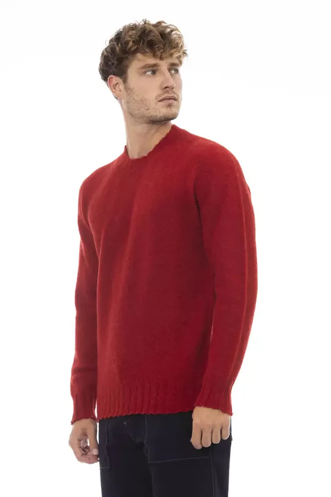 Alpha Studio Red Wool Men Sweater - IT50 | L - Sweaters