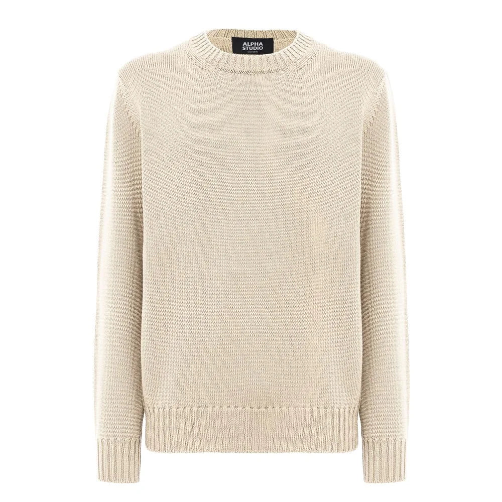 Alpha Studio White Cashmere Sweater