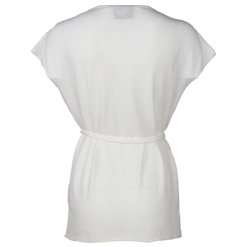Alpha Studio White Cotton Dress - IT40|S - Dresses