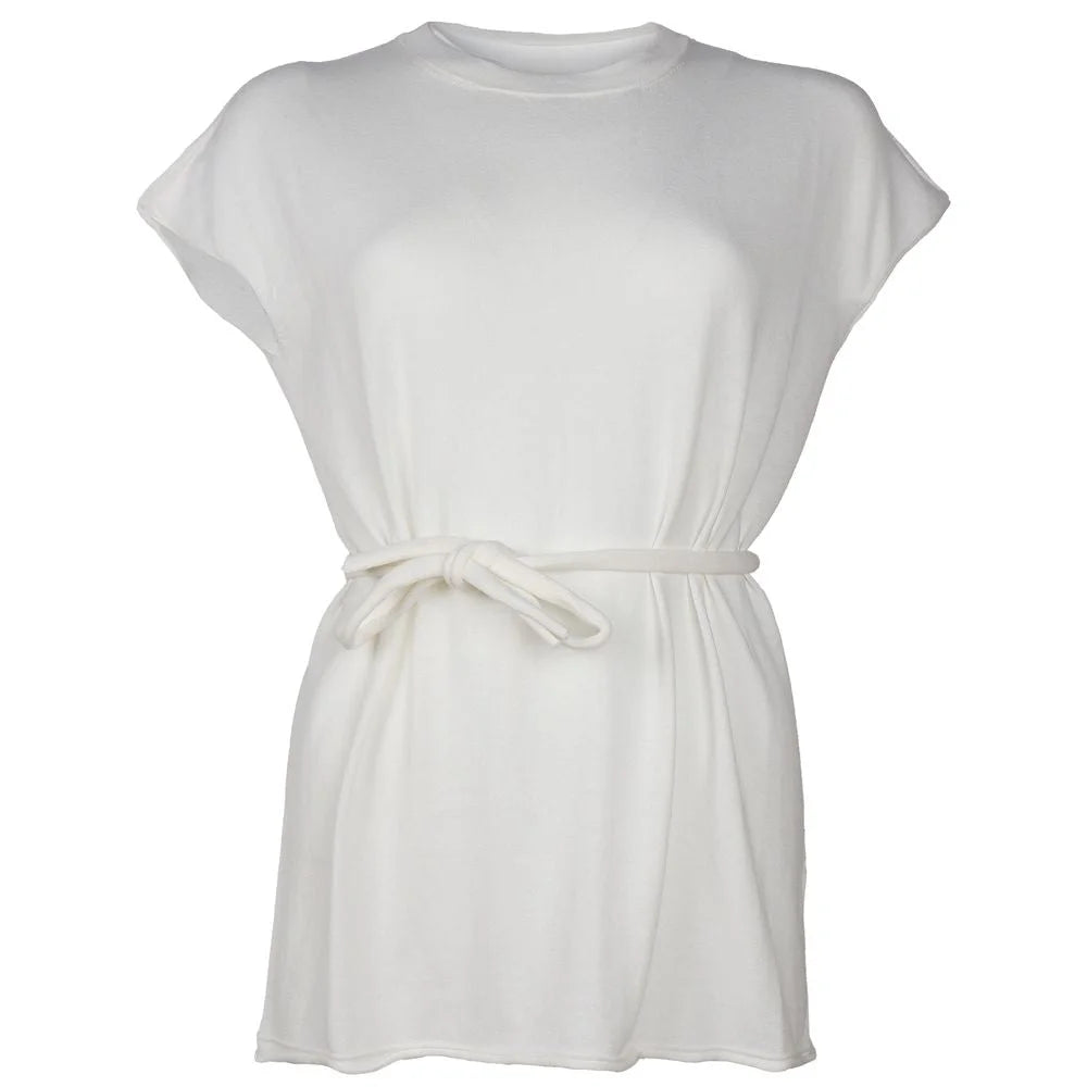 Alpha Studio White Cotton Dress - IT40|S - Dresses