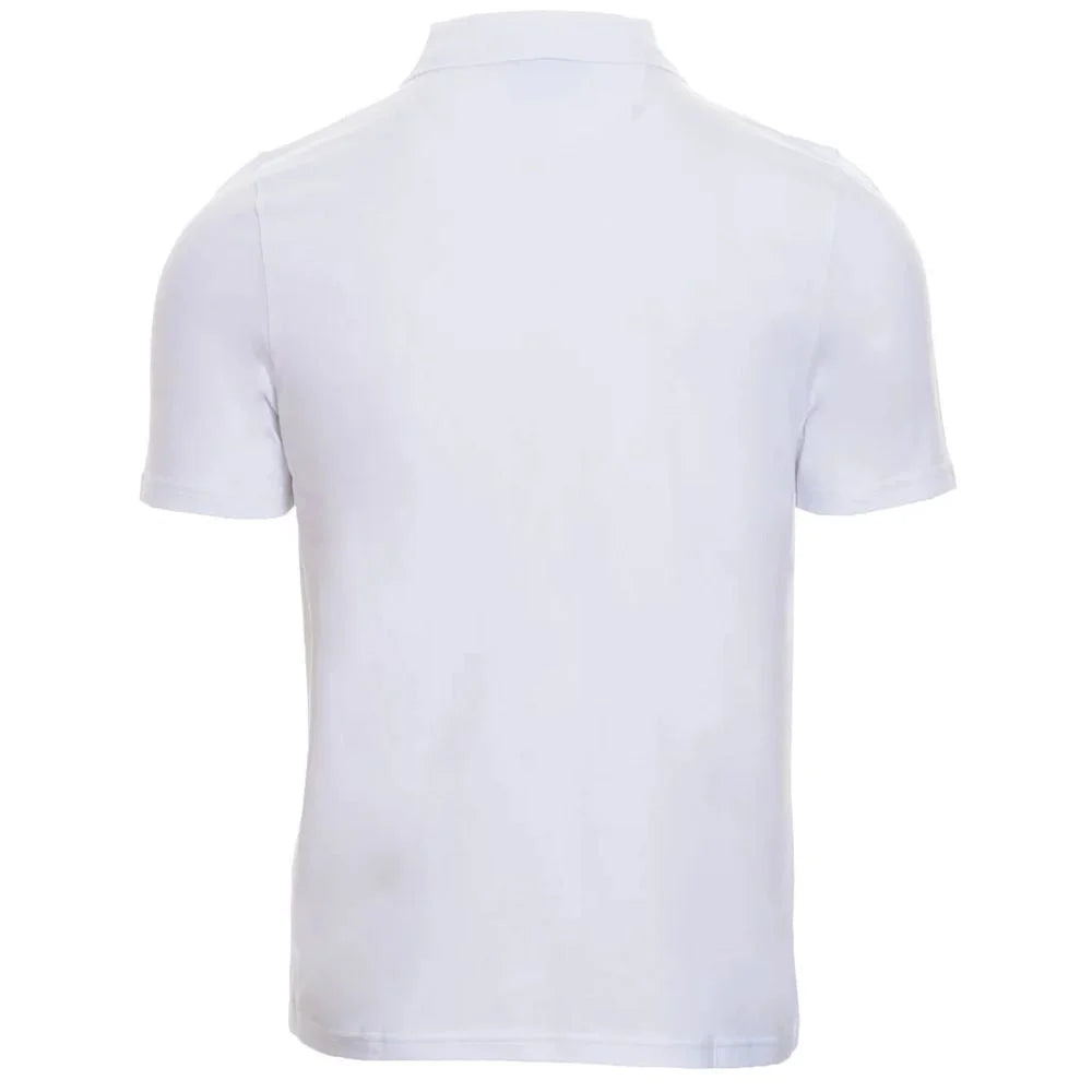 Alpha Studio White Cotton Polo Shirt - Polos
