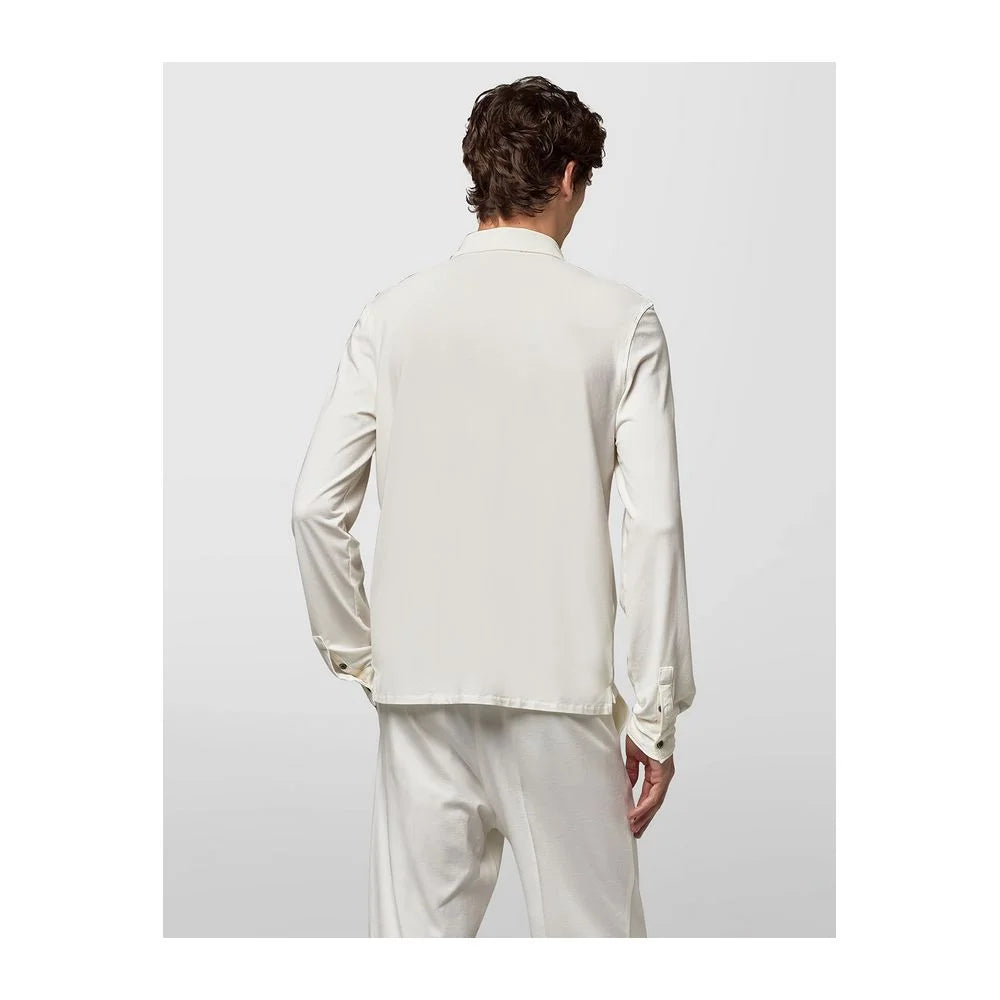 Alpha Studio White Cotton Shirt - IT48 | M - Shirts