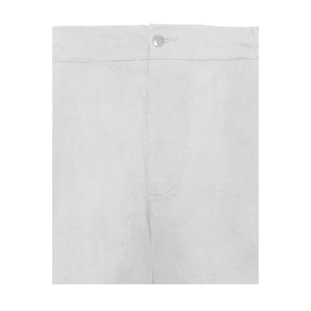Alpha Studio White Linen Short - IT48 | M - Bermudas