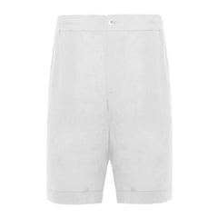 Alpha Studio White Linen Short - IT48 | M - Bermudas