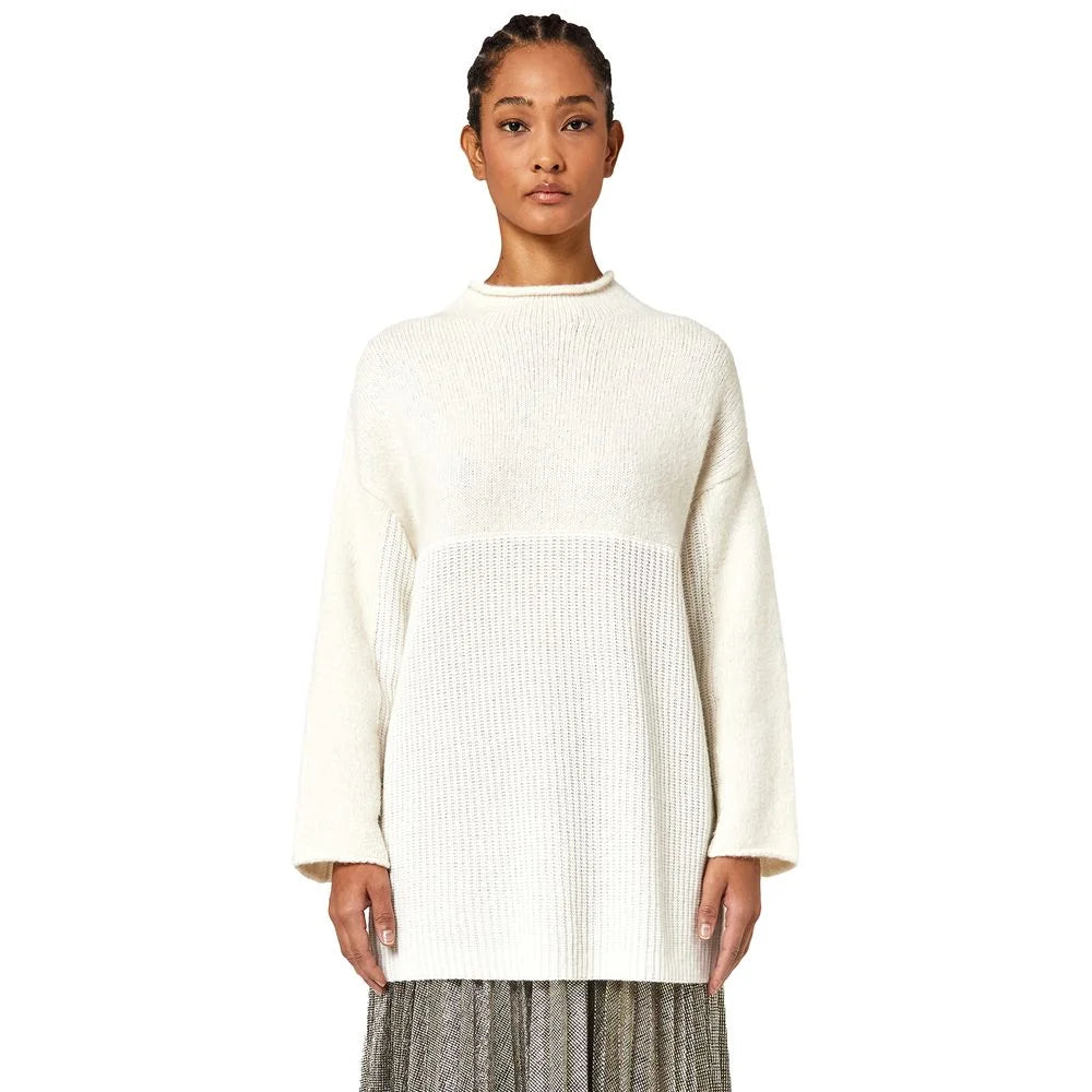 Alpha Studio White Recycled Wool Women Sweater - Sweaters