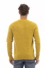 Alpha Studio Yellow Wool Men Sweater - Sweaters