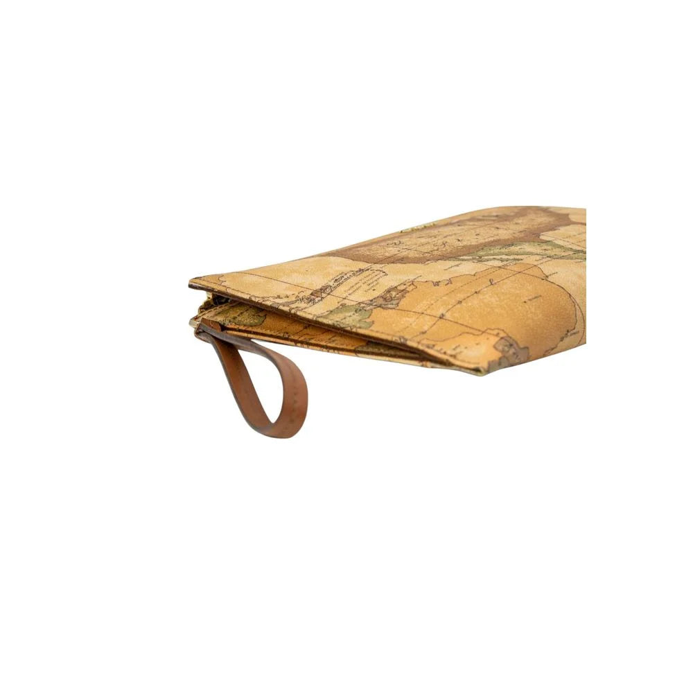 Alviero Martini Prima Classe Beige Cotton Clutch Bag - Clutch Bags