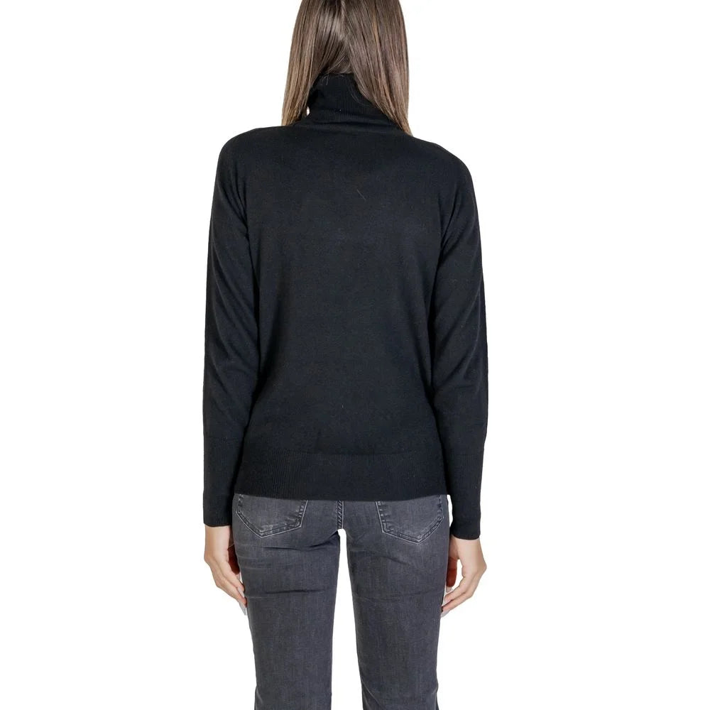 Alviero Martini Prima Classe Black Viscose Turtleneck