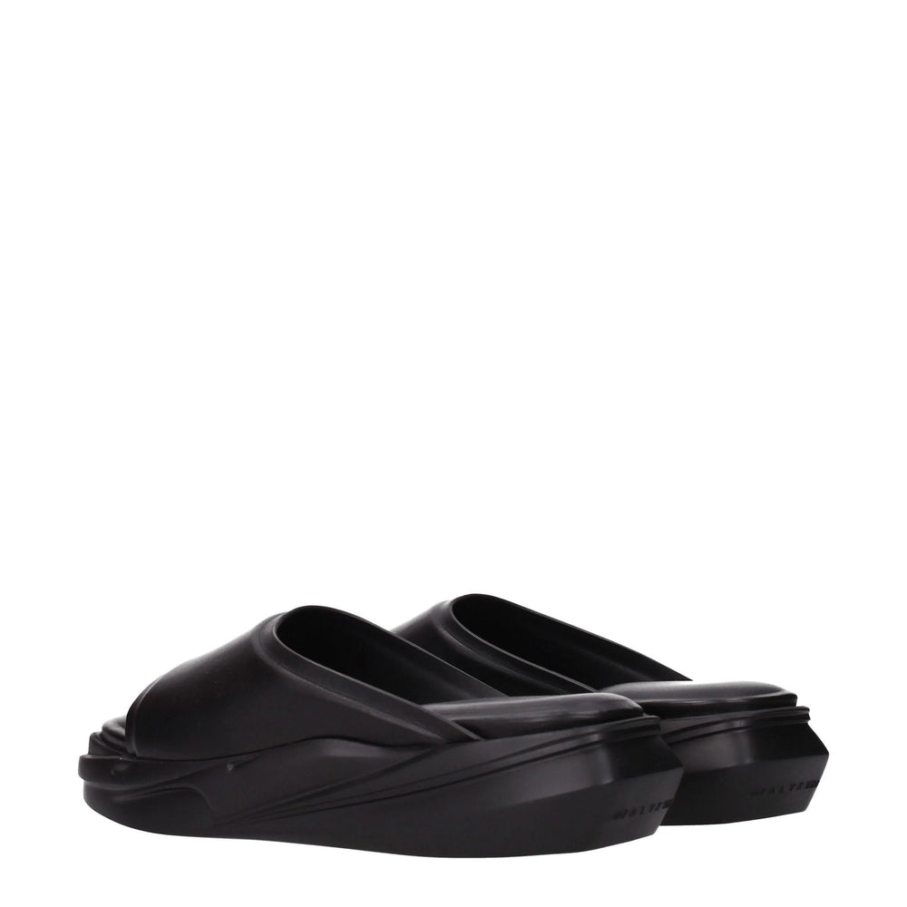 Alyx Black Leather Slippers Sandals - Sandals