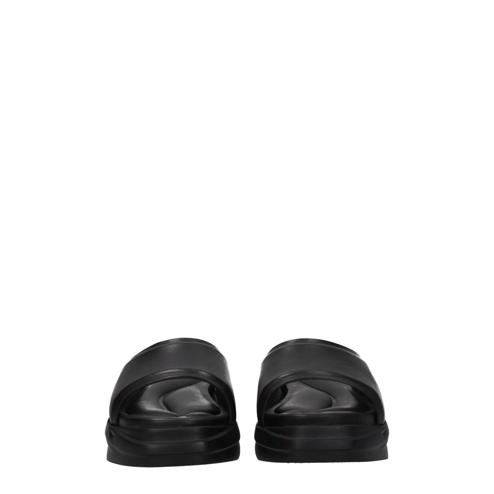 Alyx Black Leather Slippers Sandals
