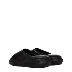 Alyx Black Leather Slippers Sandals