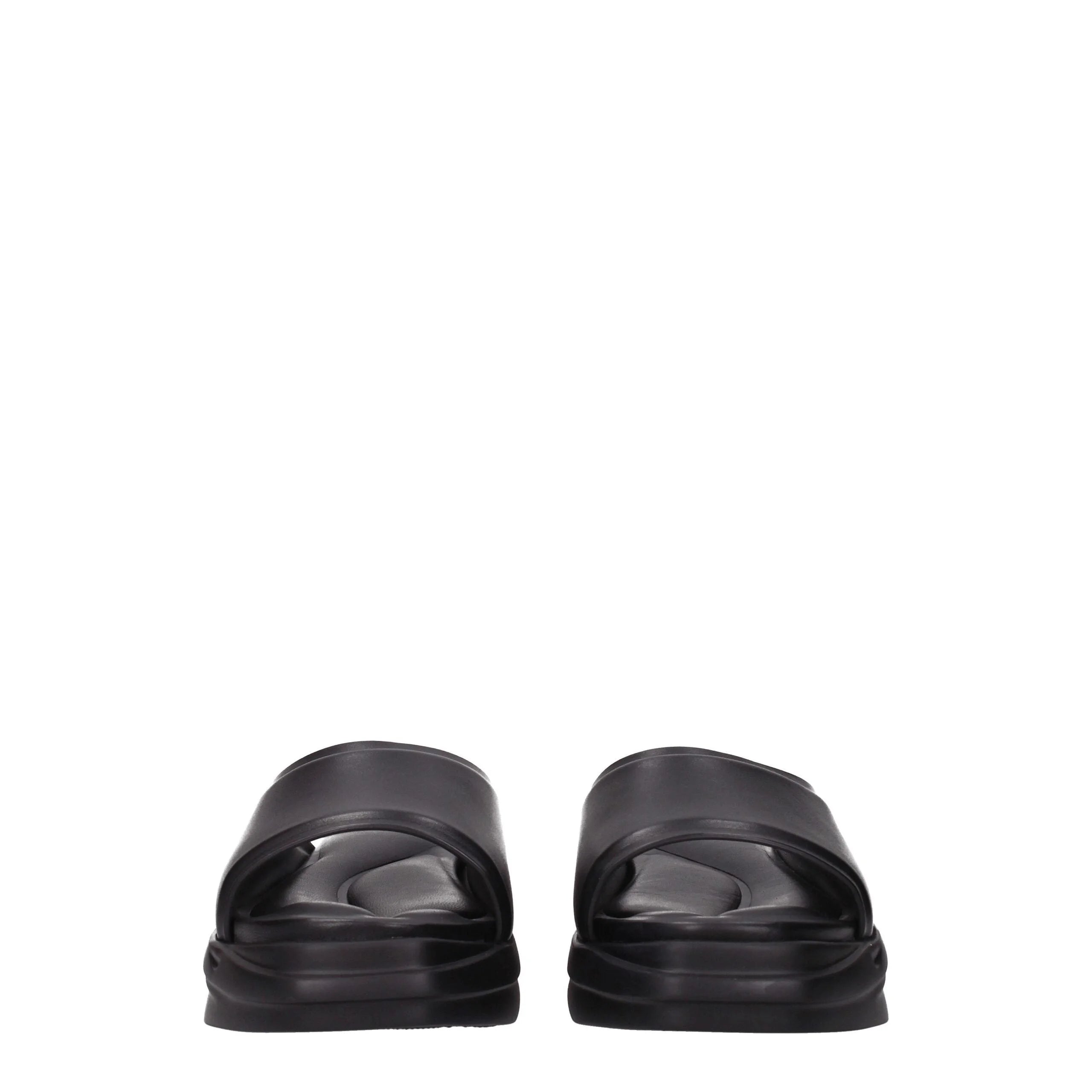 Alyx Black Leather Slippers Sandals - Sandals
