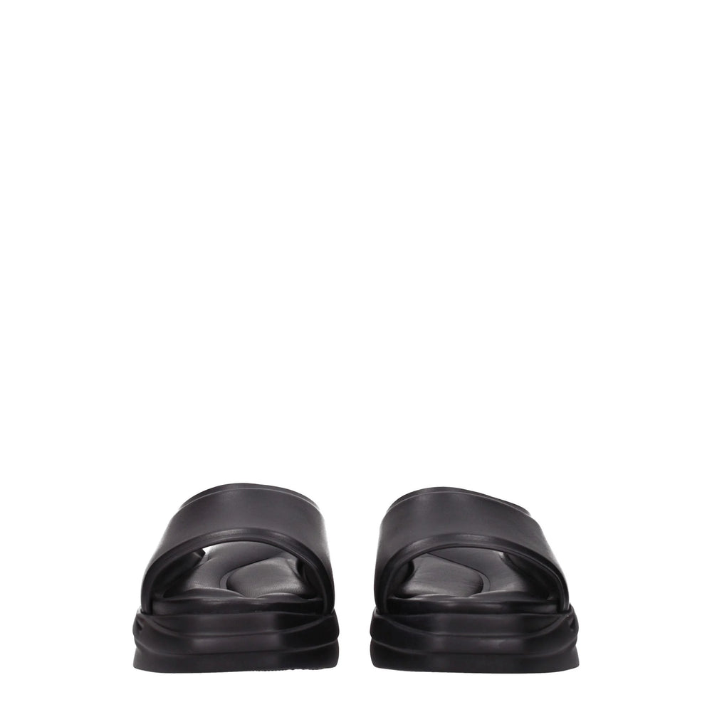 Alyx Black Leather Slippers Sandals - Sandals