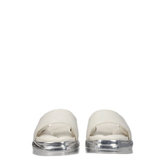 Alyx Gray Leather Slippers Sandals - EU40/US10