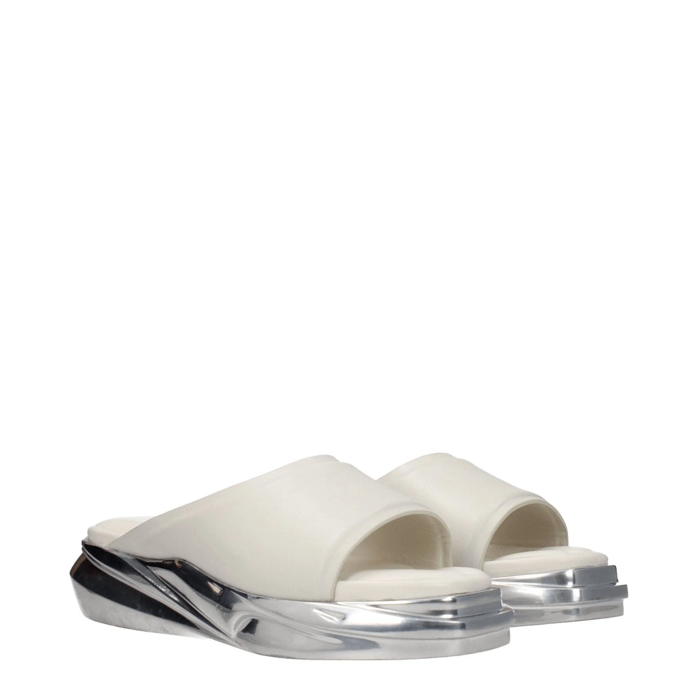 Alyx Gray Leather Slippers Sandals - EU40/US10