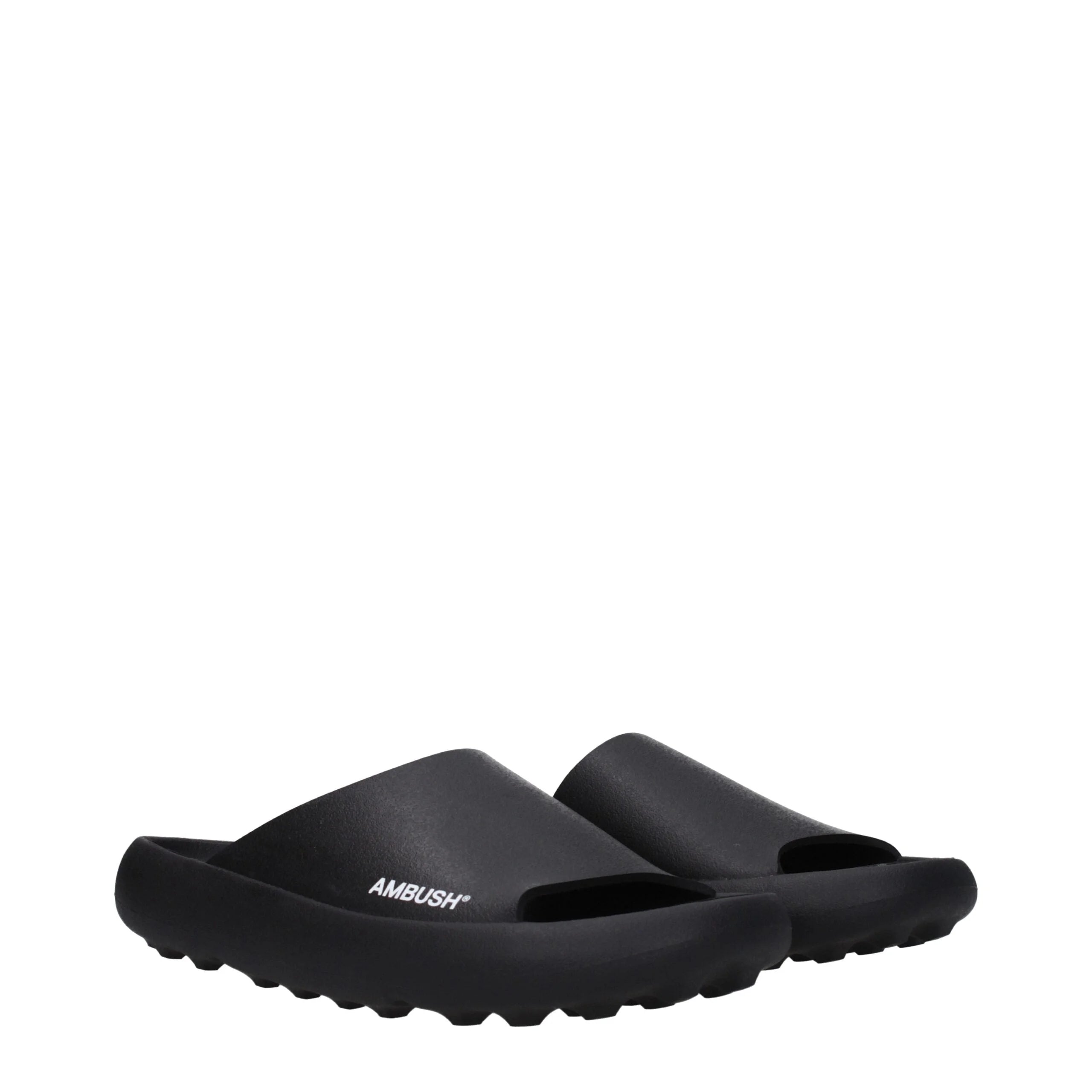 Ambush Black Cotton Slippers Sandals - EU40/US7 - Sandals