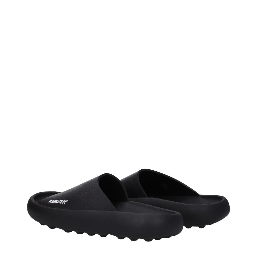 Ambush Black Cotton Slippers Sandals - EU40/US7 - Sandals