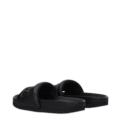 Ambush Black Leather Slippers Sandals - Sandals