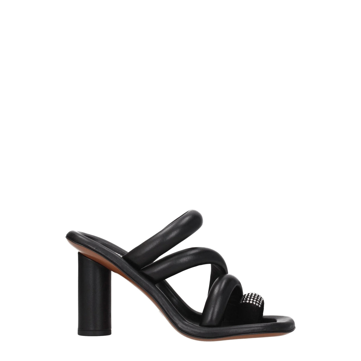 Ambush Black Leather Stiletto Heels Sandals