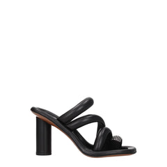 Ambush Black Leather Stiletto Heels Sandals