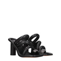 Ambush Black Leather Stiletto Heels Sandals