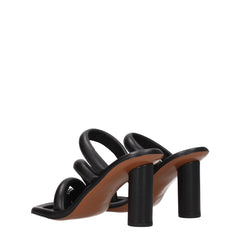 Ambush Black Leather Stiletto Heels Sandals