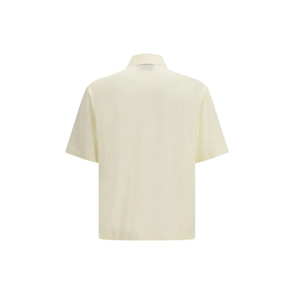 Ami Paris Beige Cotton Polo Shirt