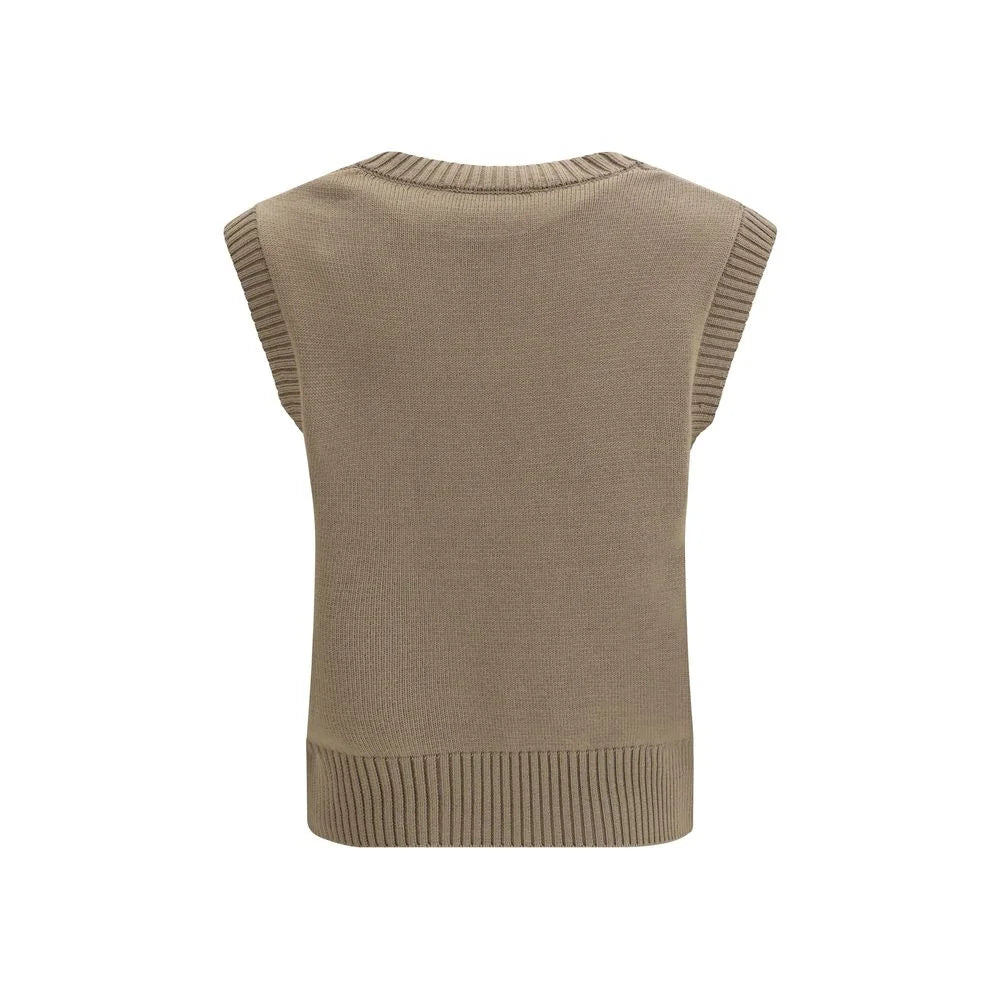 Ami Paris Beige Fleece Wool Sweatshirt
