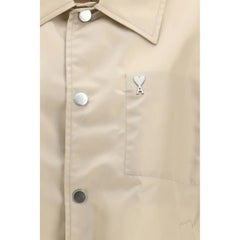 Ami Paris Beige Polyamide Trench Coat