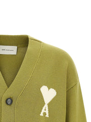 Ami Paris Bicolor Wool Cardigan