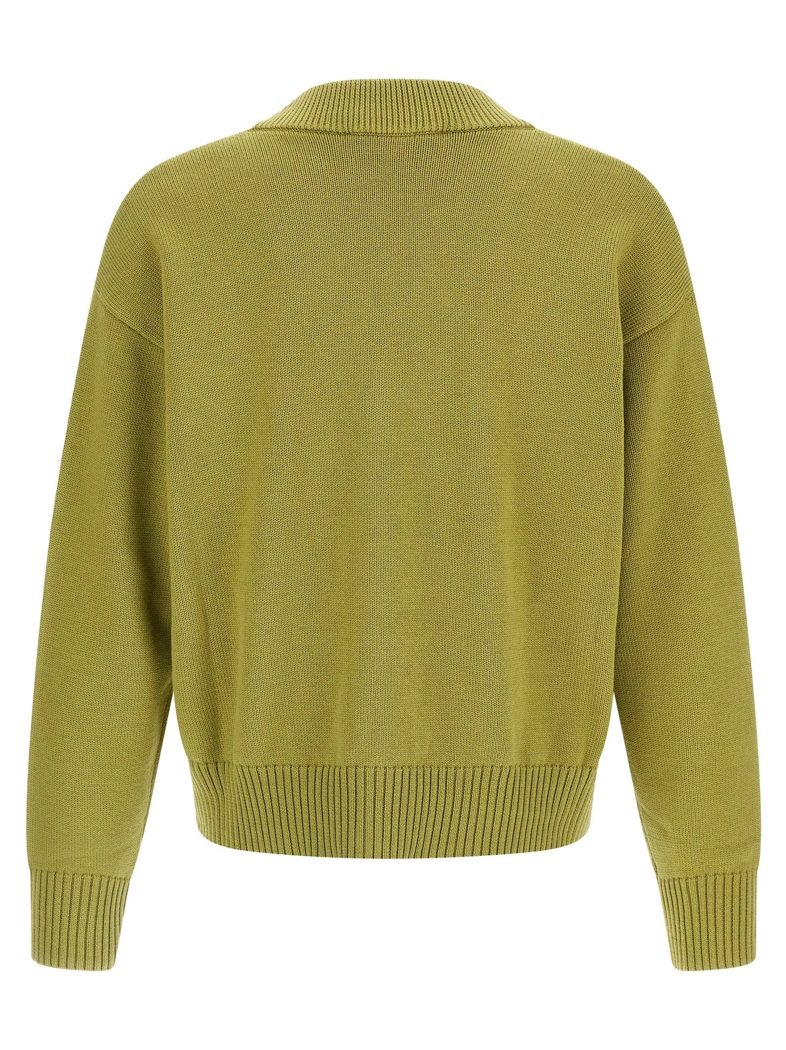 Ami Paris Bicolor Wool Cardigan