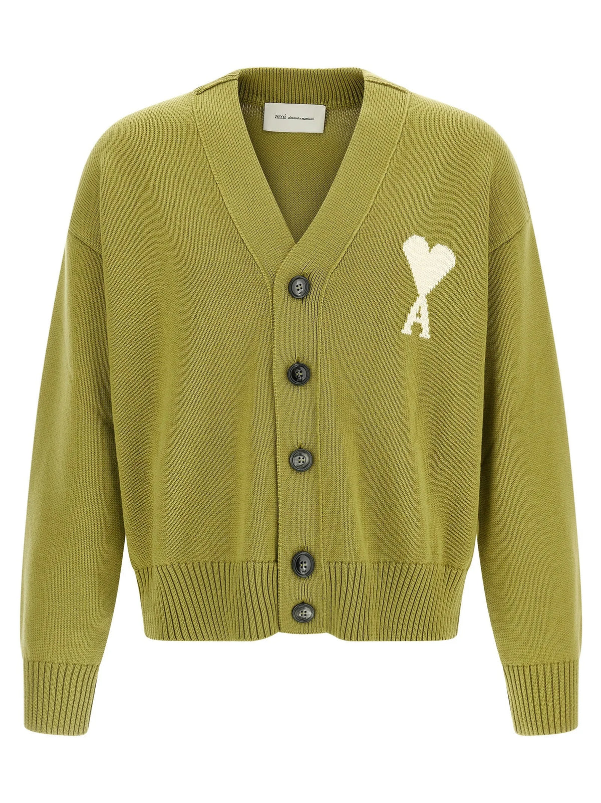 Ami Paris Bicolor Wool Cardigan