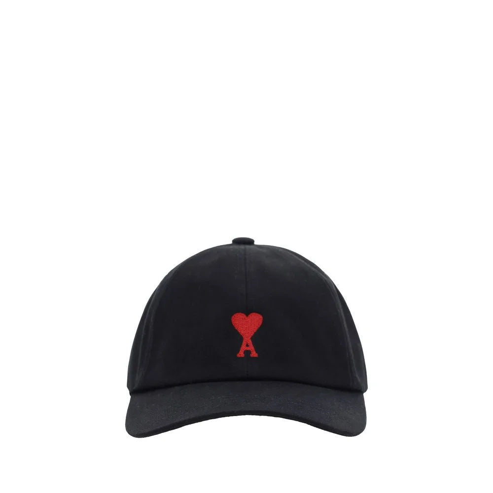 Ami Paris Black Cotton Cap (Baseball Hat) - UNI