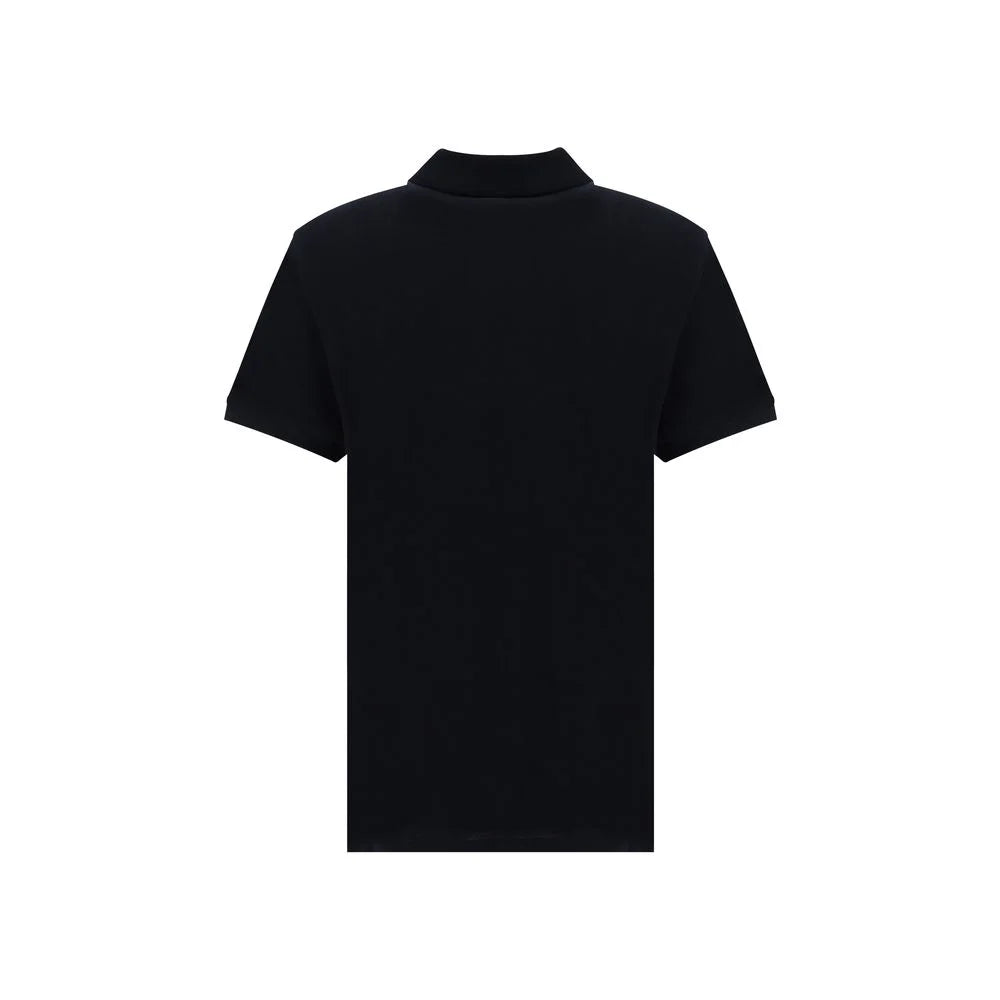 Ami Paris Black Cotton Polo Shirt