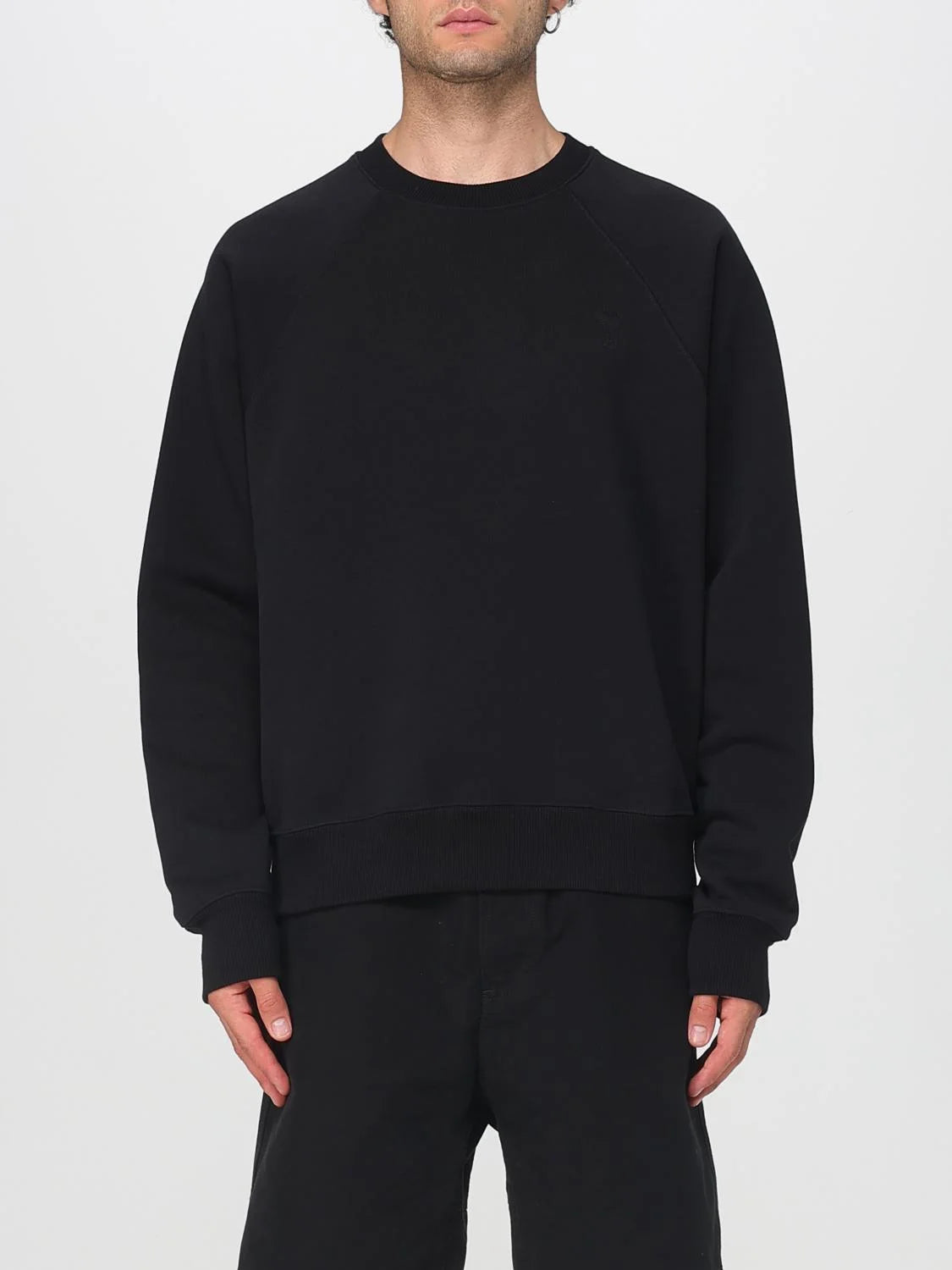 Ami Paris Black Cotton Sweatshirt - L