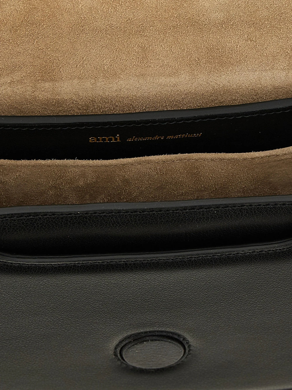 Ami Paris Black Cowhide Handbag