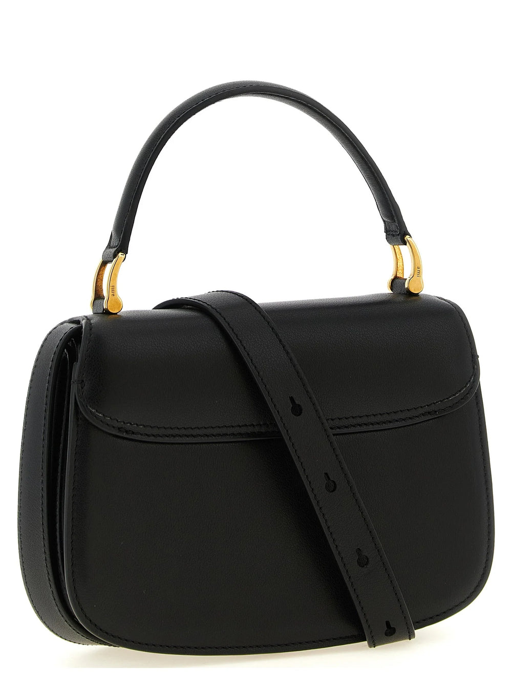 Ami Paris Black Cowhide Handbag