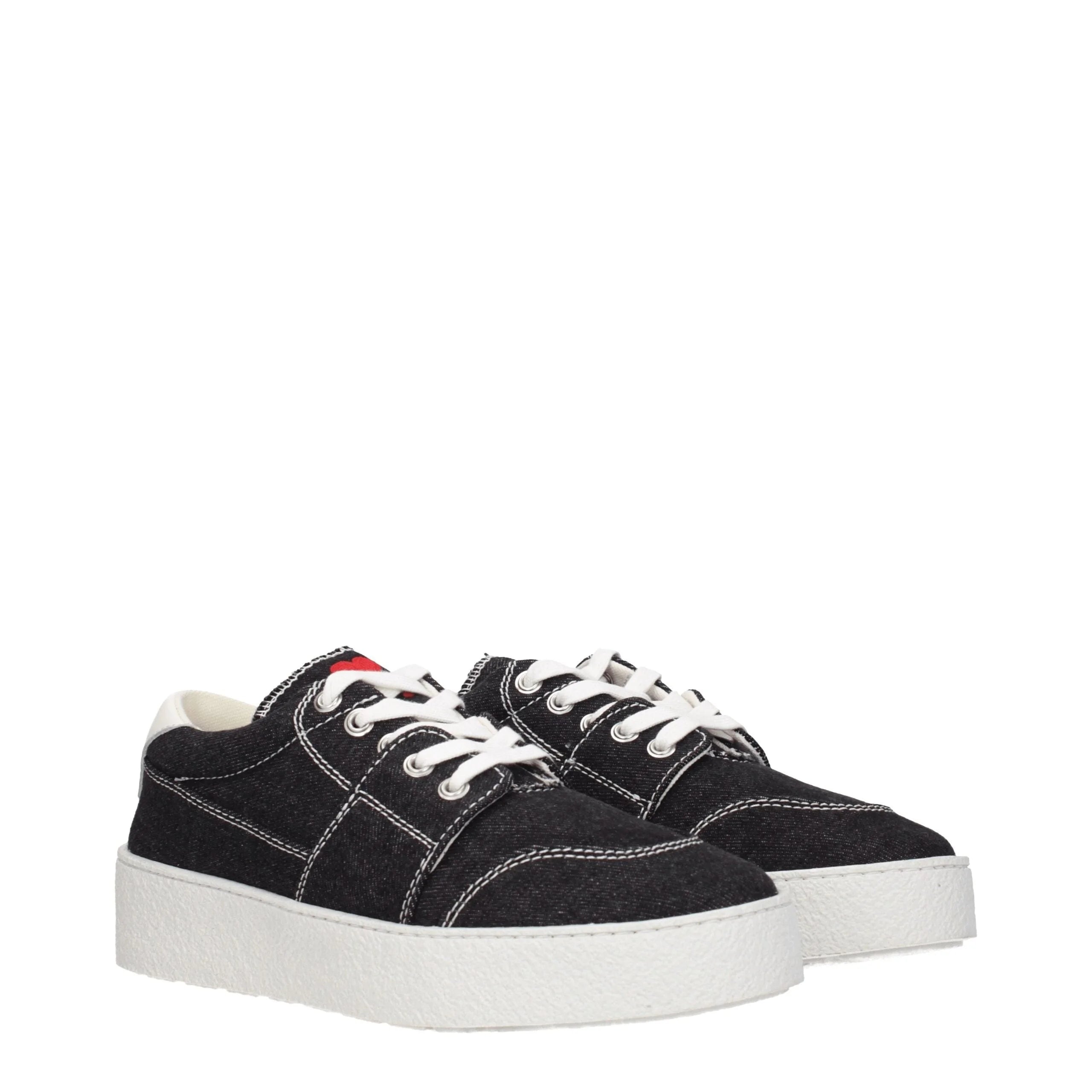Ami Paris Black Fabric Low Tops - EU40/US7
