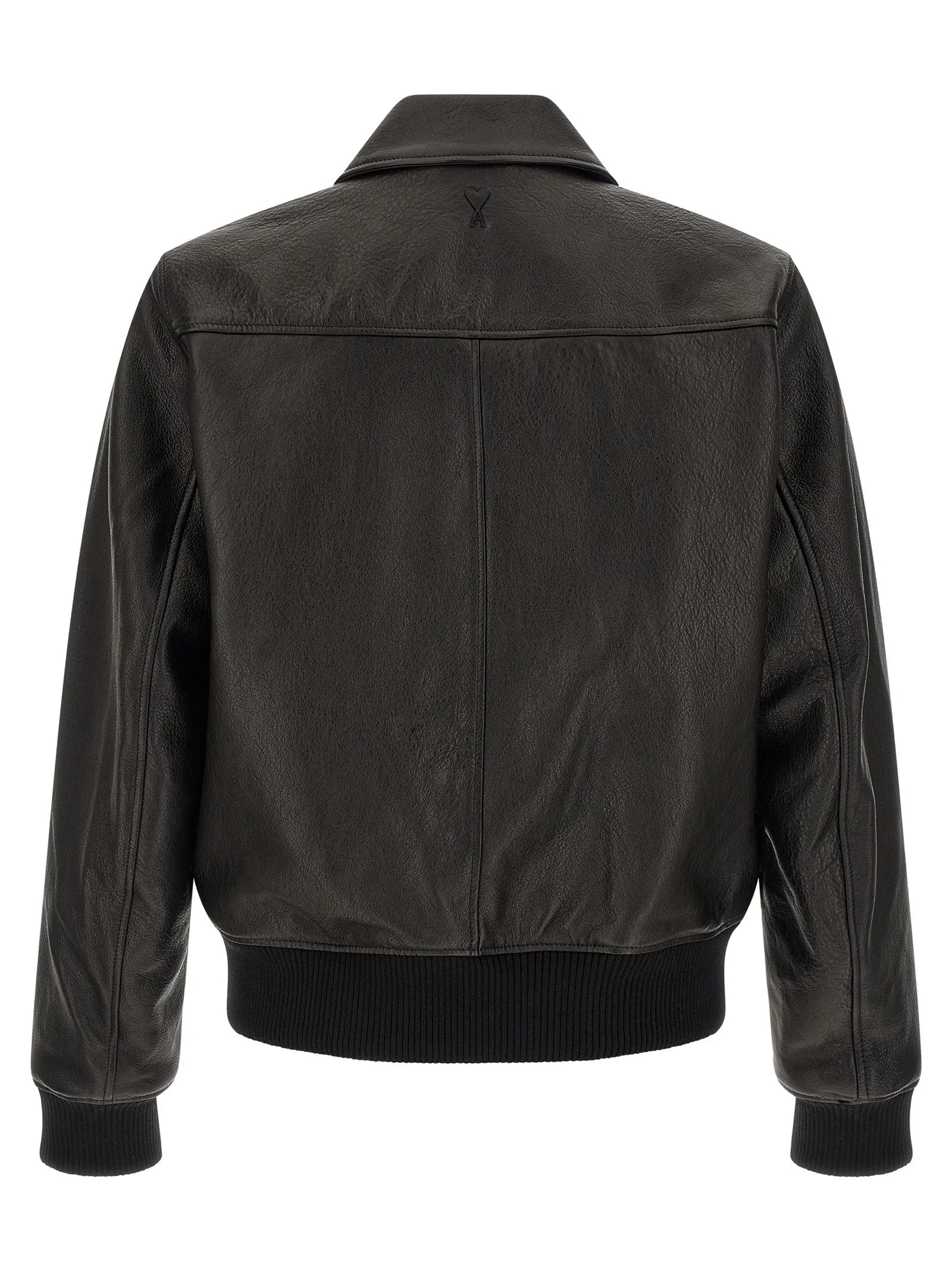 Ami Paris Black Lamb Leather Leather Jacket