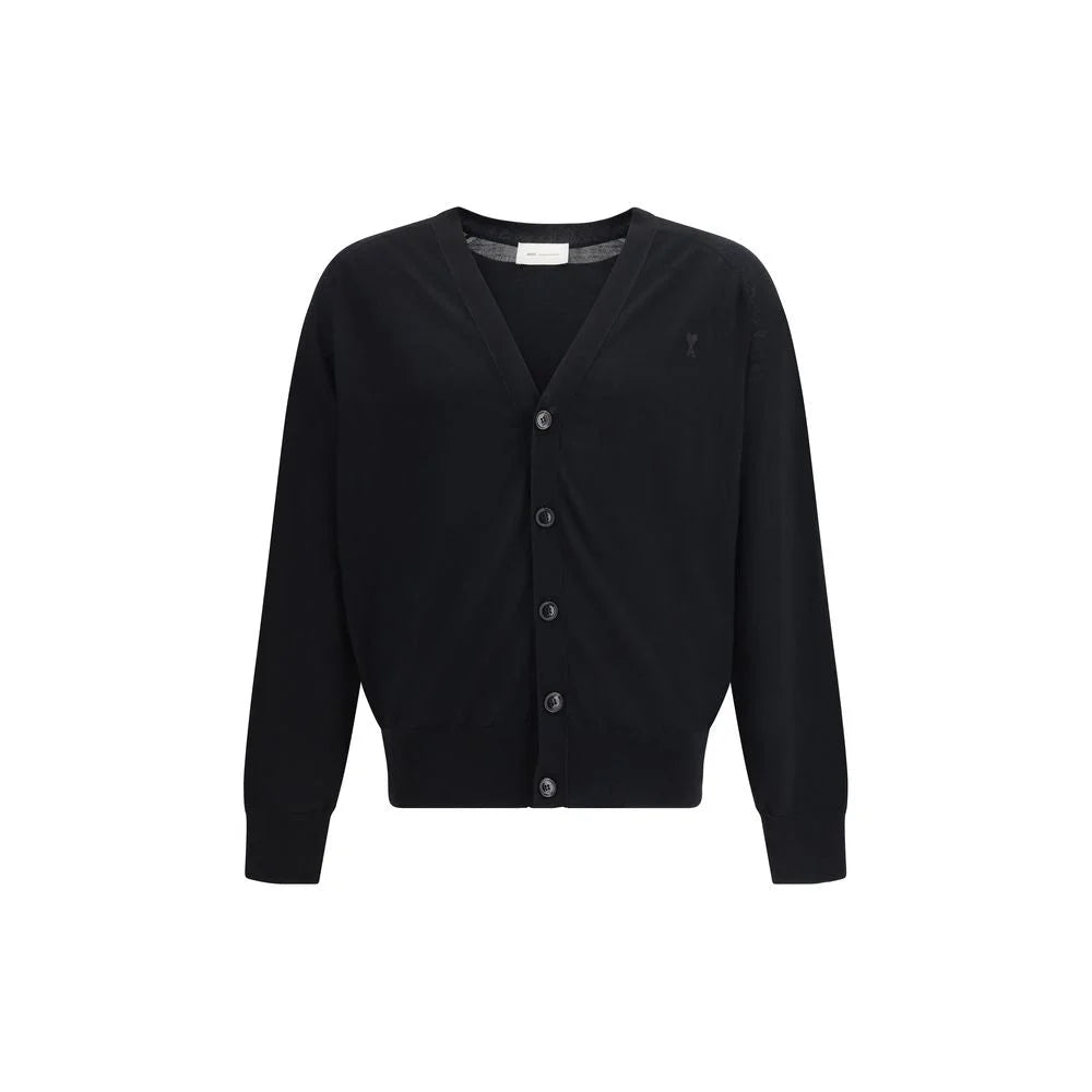 Cardigan en laine mérinos noir Ami Paris - XXL