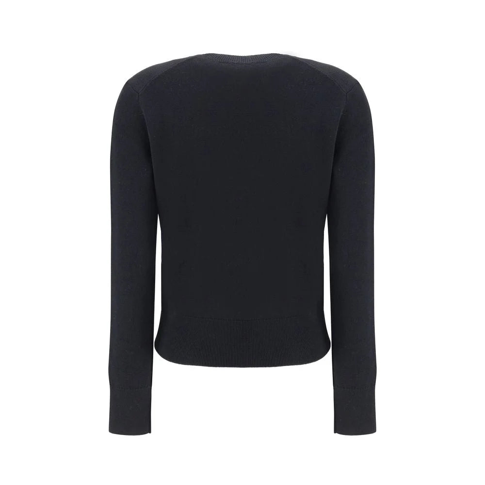 Ami Paris Black Merino Wool Sweatshirt