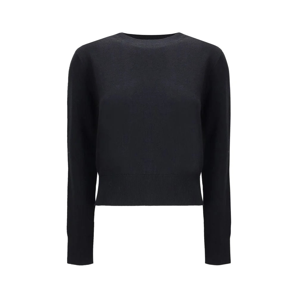 Ami Paris Black Merino Wool Sweatshirt