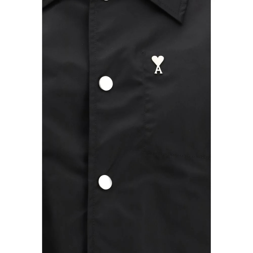 Ami Paris Black Polyamide Shell Jacket - Trucker Jackets