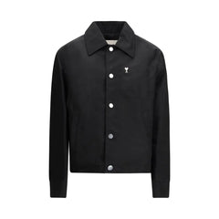 Ami Paris Black Polyamide Shell Jacket - Trucker Jackets
