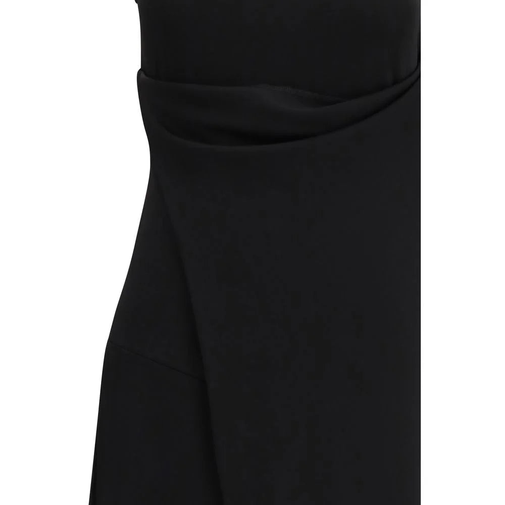 Ami Paris Black Viscose Casual Dress